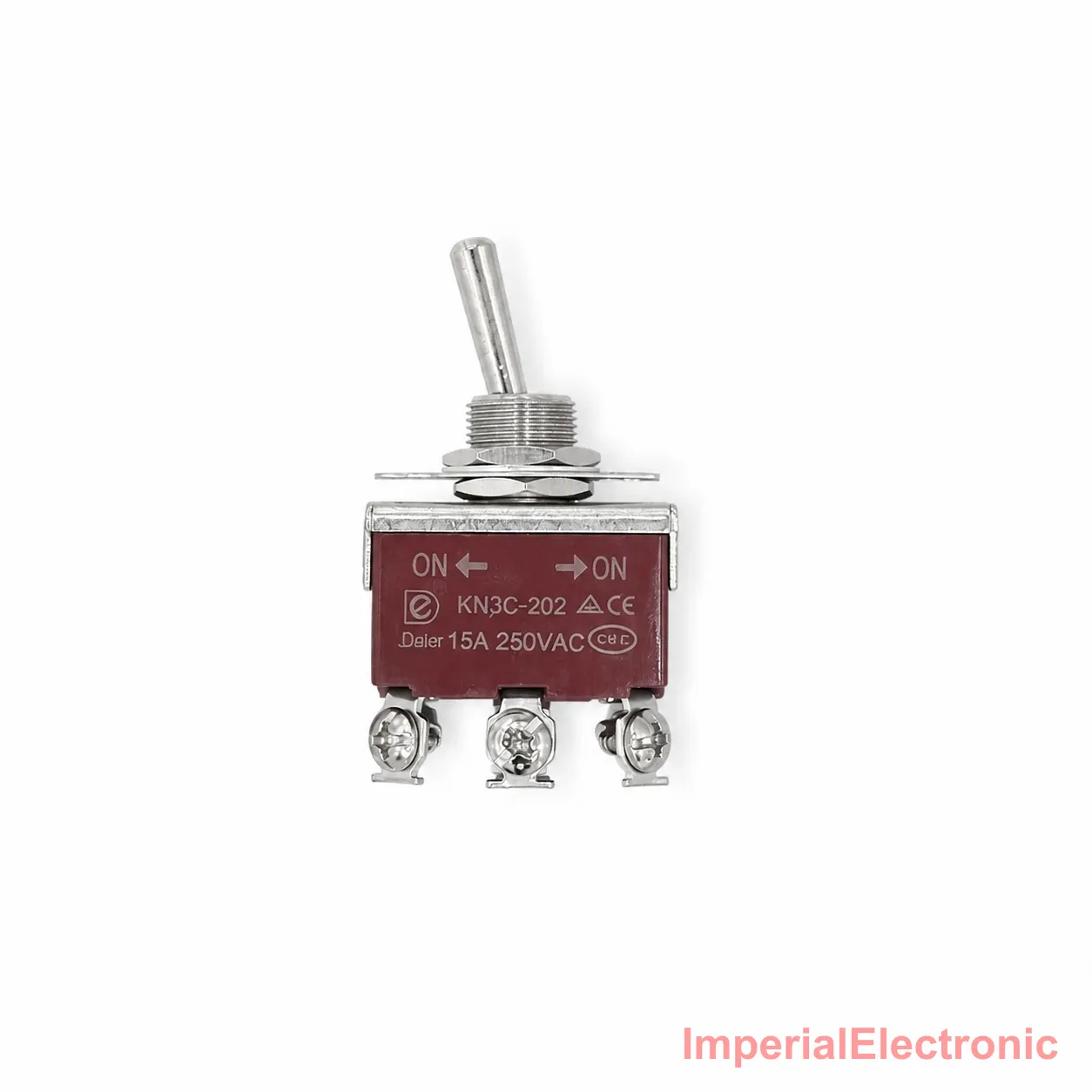 Toggle Switch 6-Pin On-On DPDT Copper Contact (Daier KN3C-202) — Daier